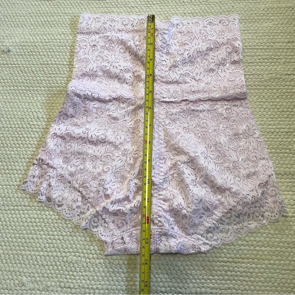 NWOT Pink Hi-Waist Shapewear Tummy Control Lace Brief Underwear Size S - Picture 6 of 8